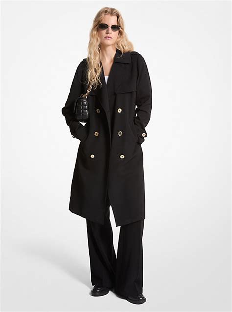 michael kors draped trench coat|michael kors trench coat women.